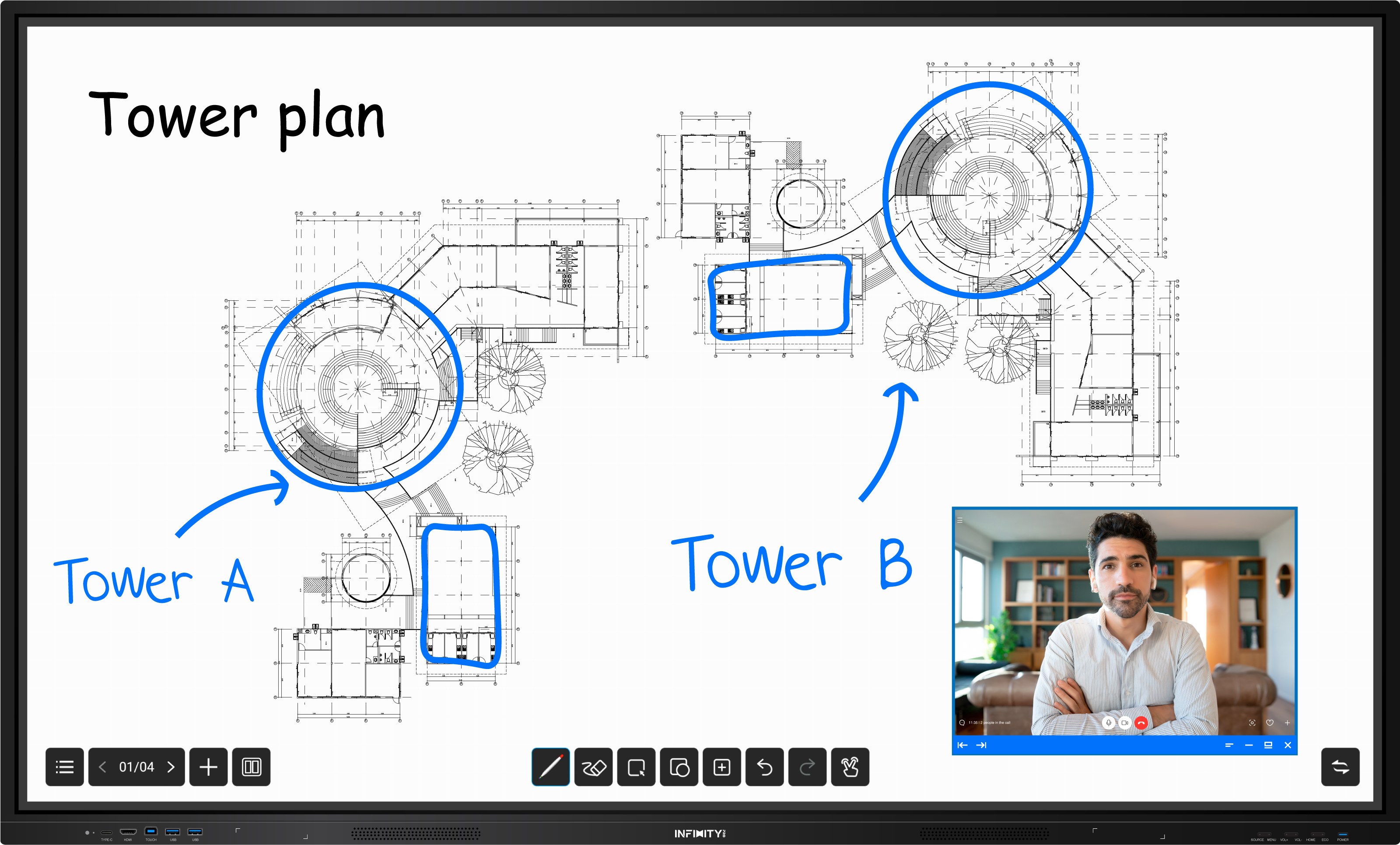InfinityPro X Series Interactive Display - Multitasking