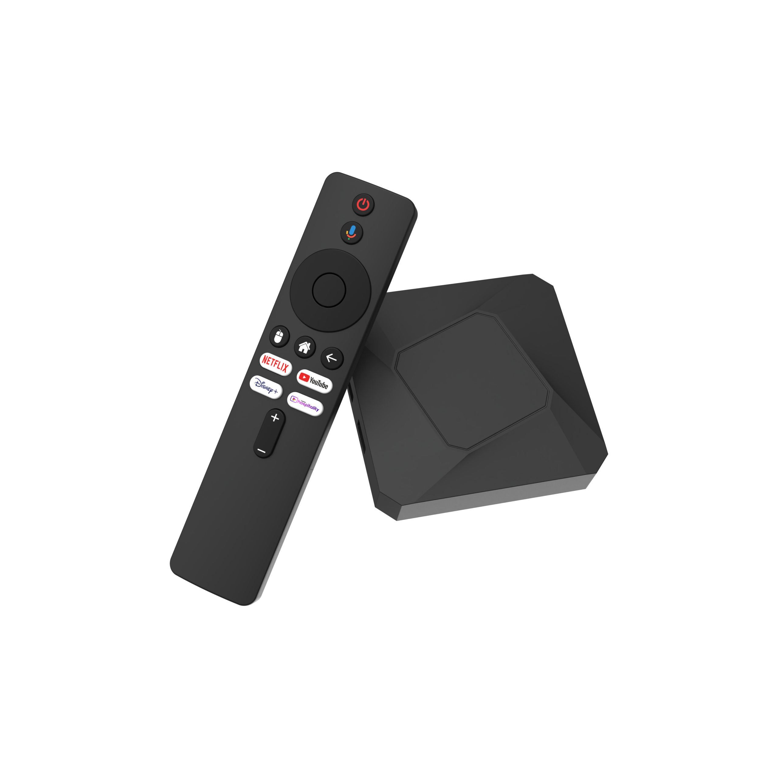 InfinityPro Hospitality TV Box and remote