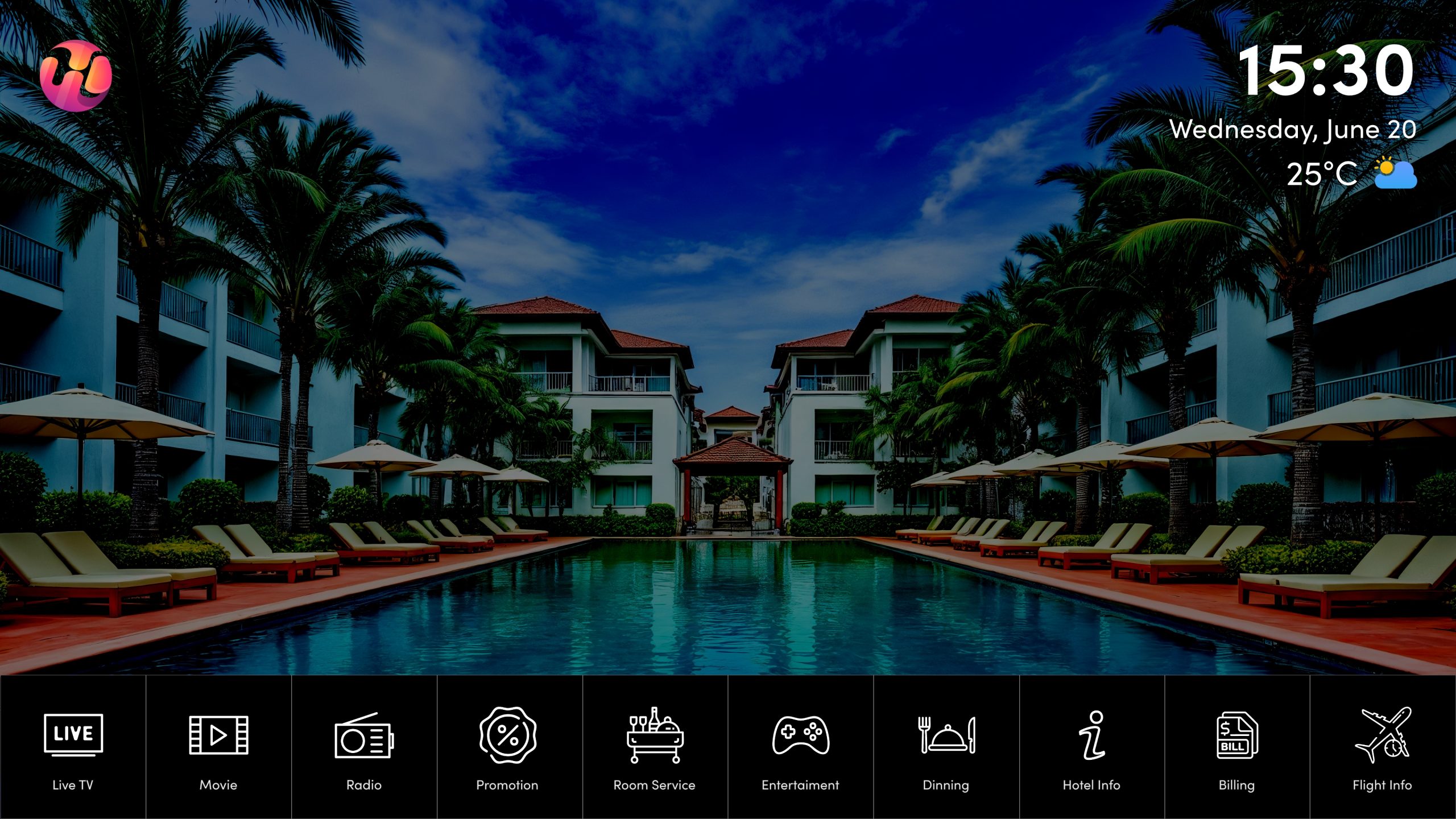 insphere Hospitality home screen
